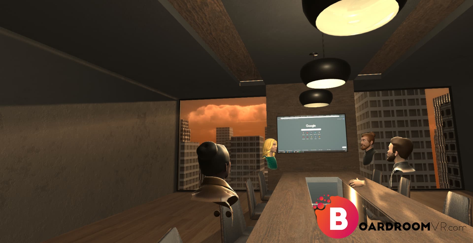Virtual Reality Boardroom Meeting